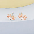 Sterling Silver Axolotl Stud Earrings