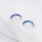 Blue Arch Stud Earrings