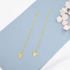 925 Sterling Arrowhead Threader Earrings in Three Finishes