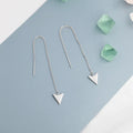 925 Sterling Arrowhead Threader Earrings in Three Finishes