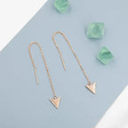 925 Sterling Arrowhead Threader Earrings in Three Finishes