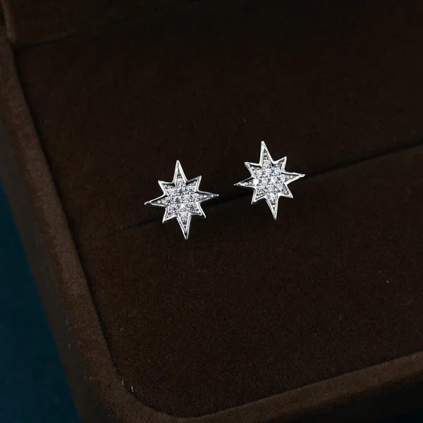 Sterling zilveren sterexplosie-oorknopjes in drie kleuren