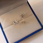Six-Prong Crystal Stud Earrings