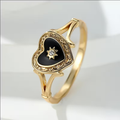 Black Heart Statement Ring