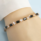 Stralende stenenarmband in drie kleuren