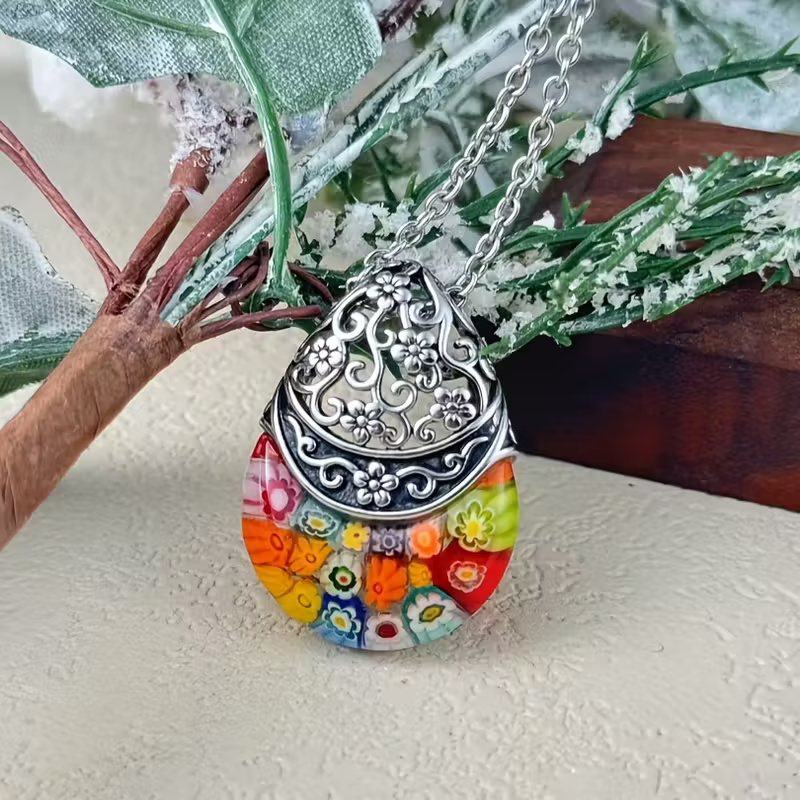 Bloemen-druppelketting