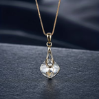 Crystal Pendant Necklace and Drop Earrings Set