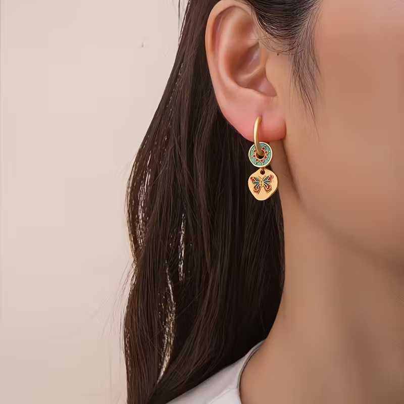 Bohemian Butterfly Charm Earrings
