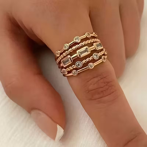 Adjustable Layered Statement Ring