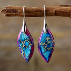 Stone Leaf Drop Earrings
