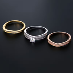 Trinity Diamond-Look Ring