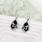 Black Onyx Bird Dangle Earrings