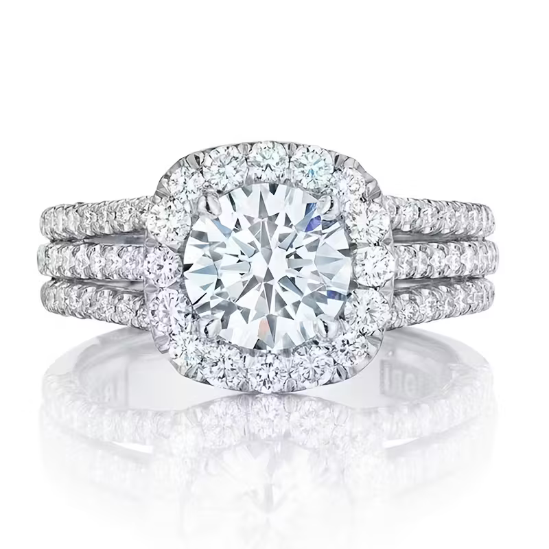 Classic Radiant Halo Ring
