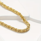 Gold-Tone Twisted Rope Chain Bracelet