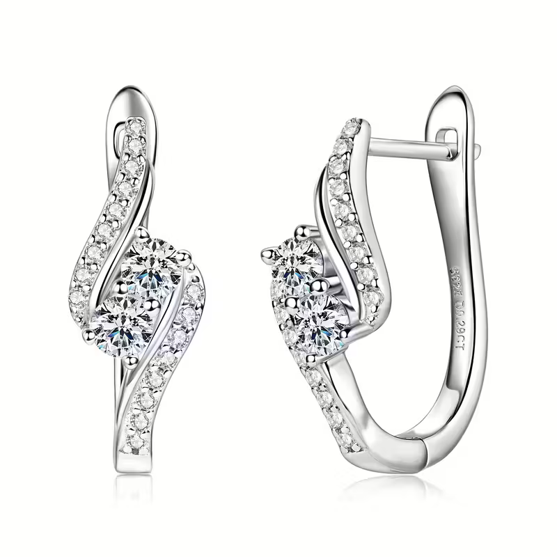 Sparkle Twist Bangle Earrings