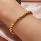 Gold-Tone Twisted Rope Chain Bracelet