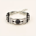 Boho armband met stenen in amberlook