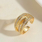 Goudkleurige vloeiende ring