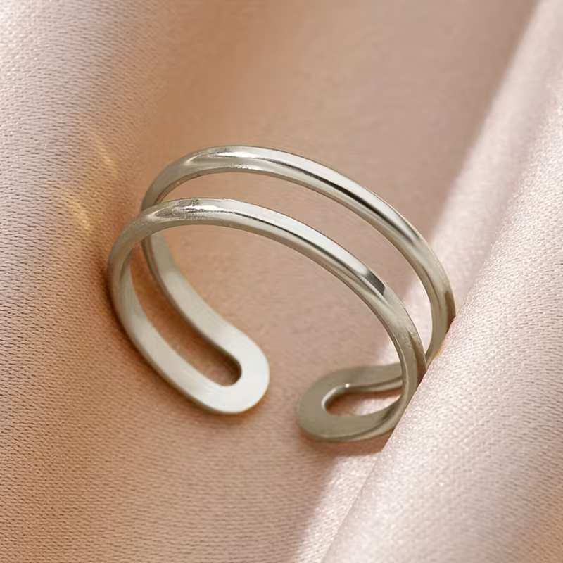 Adjustable Open Twin Ring