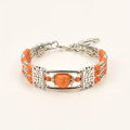 Boho armband met stenen in amberlook