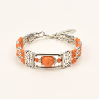 Boho armband met stenen in amberlook