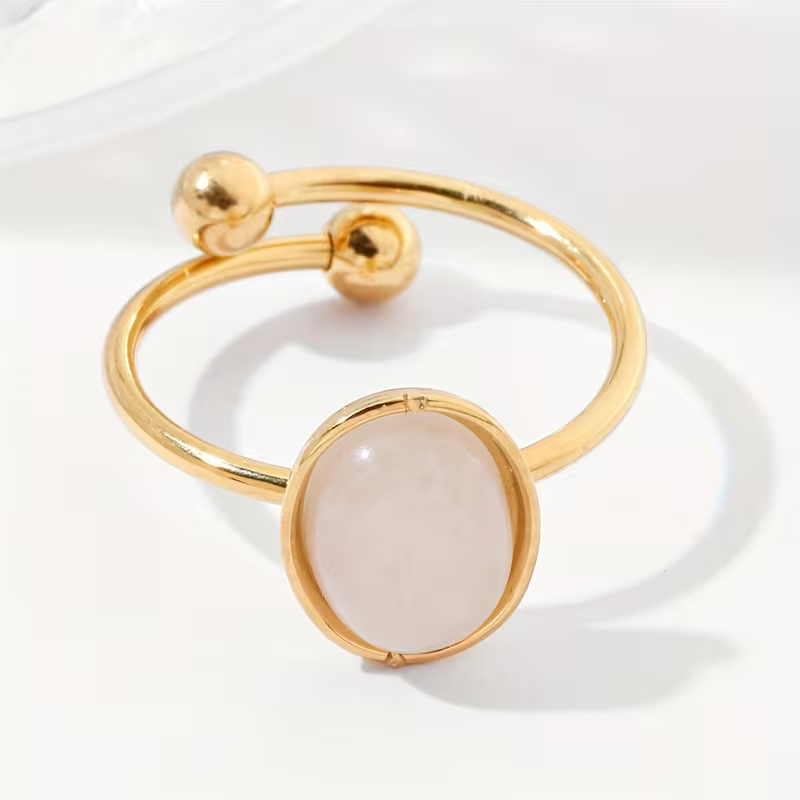 Oval Stone Cocktail Ring