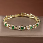 Baguette-Cut Stone Bracelet