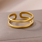 Adjustable Open Twin Ring