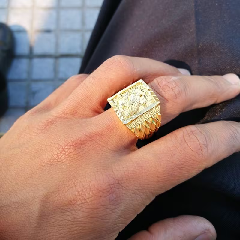 Imperial Eagle Gold-Tone Ring