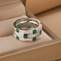 Matrixring met smaragdlook
