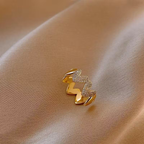 Adjustable Twin Heart Ring