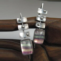 Boho Faded-Colour Earrings in Silver Tone