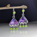 Vintage-Style Cosmic Earrings in Silver Tone
