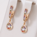 Colourful Crystal Drop Earrings