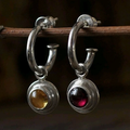 Vintage-Style Two-Colour Crystal Chunky Earrings