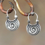 Vintage-Style Small Spiral Earrings