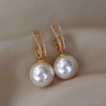 Pearl Earrings with Zirconia