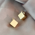 Cube Gold-Tone Earrings