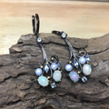 Vintage-Style Blue Cosmic Stone Earrings