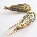 Vintage-Style Antique Gold-Tone Earrings