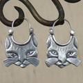 Vintage-Style Silver-Tone Cat Whisker Earrings