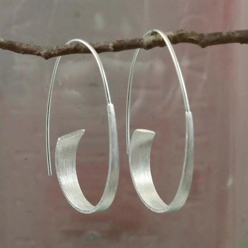 Vintage-Style Gold-Tone Open Spiral Threader Earrings