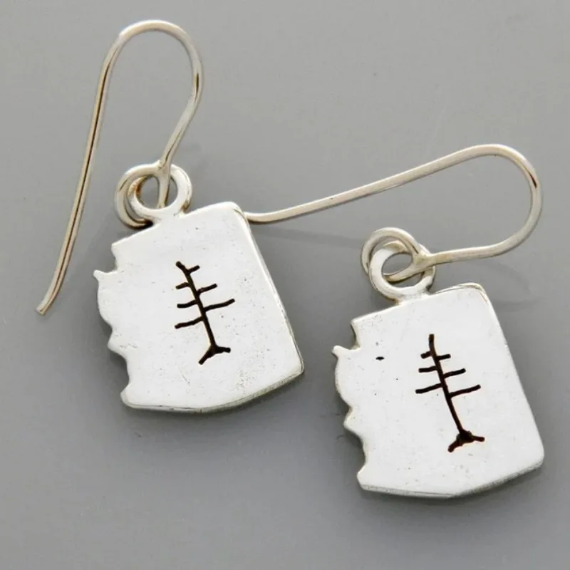 Boucles d'oreilles arbre ajouré style vintage