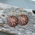 Vintage-Style Bronze-Tone Sun Earrings