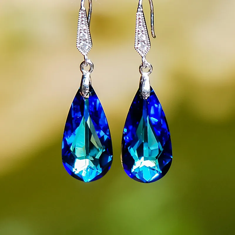 Vintage-Style Crystal Drop Earrings in Two Colourways