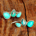 Vintage-Style Turquoise Stones Earrings