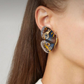 Vintage-Style Hand-Painted Butterfly Earrings