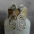 Vintage-Style Spiral Lane Silver-Tone Earrings