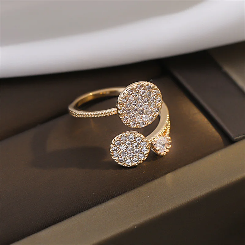 Bright Gold-Tone Plate Ring