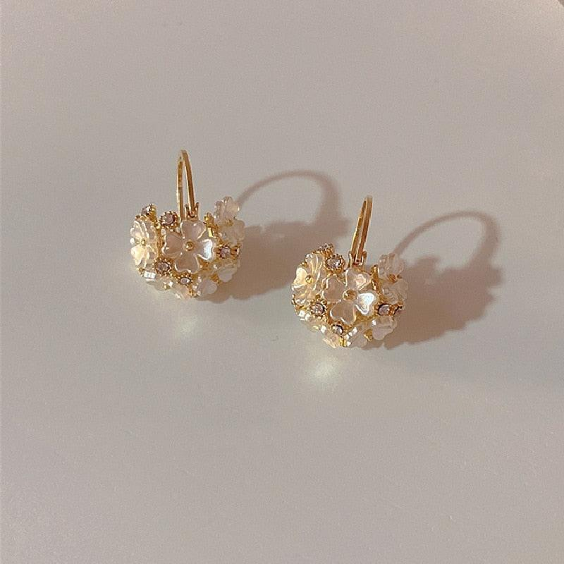 White Blossom Mini Stud Earrings